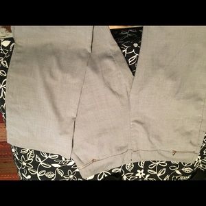 Gray wide leg trousers